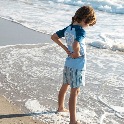 Swim Shirt Short Sleeves - Blue - Catch Of The Day