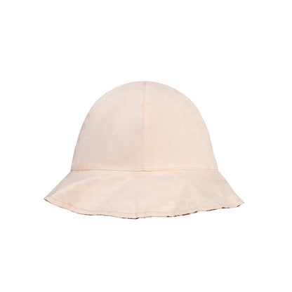 The inside of the beach hat on a white background.