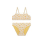 Bikini with sun pattern on a white background