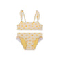 Bikini with sun pattern on a white background