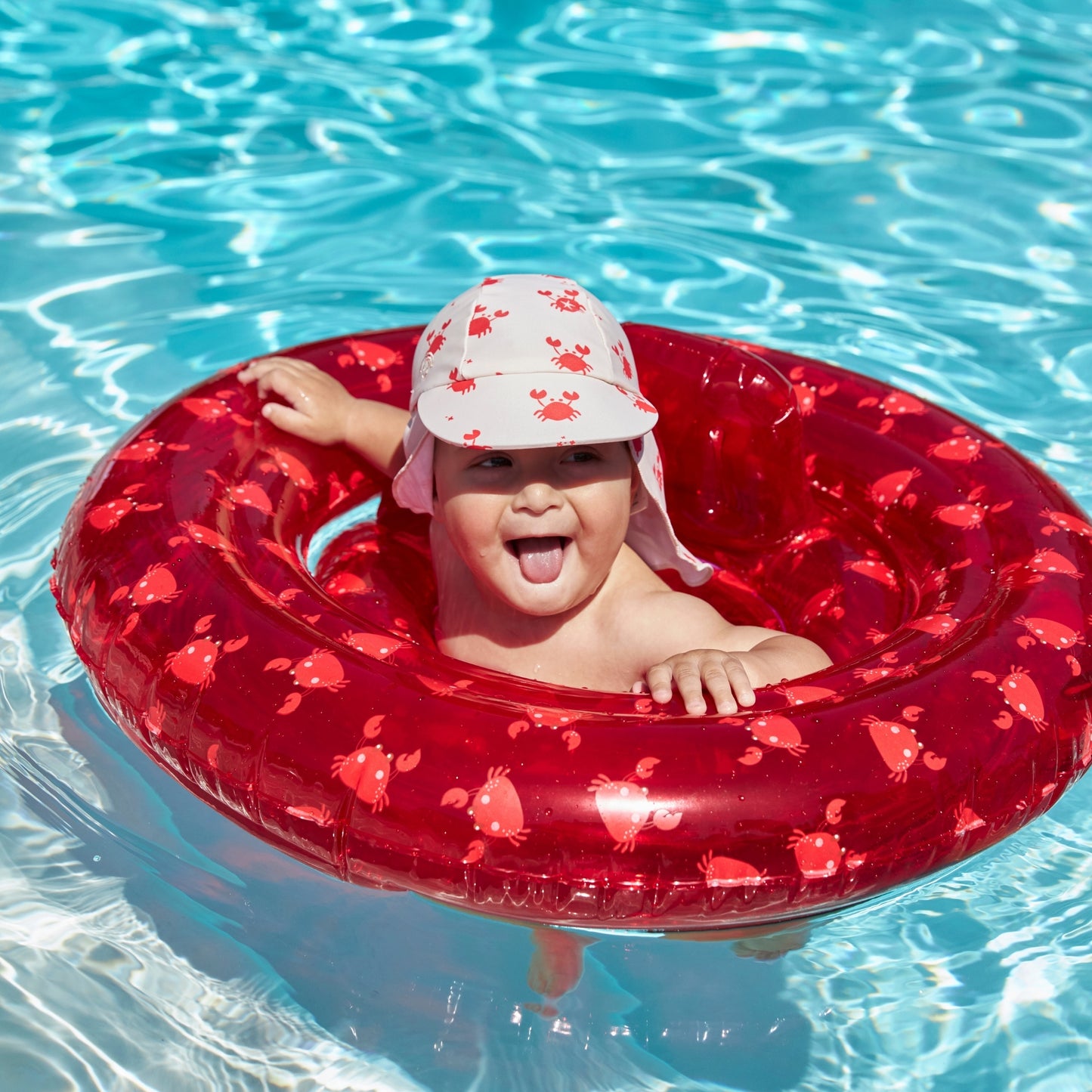 Baby Float - Red - Crabby - 0/12 Months