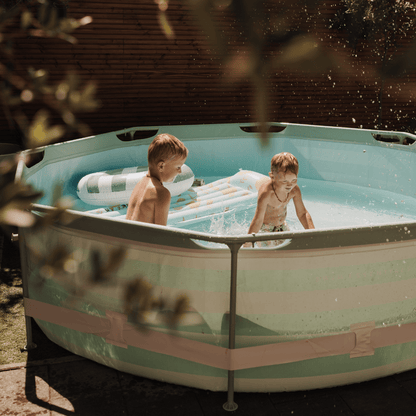Frame Pool Round - Green/White - Essence -Ø 120 × 30"