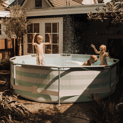 Frame Pool Round - Green/White - Essence -Ø 120 × 30"