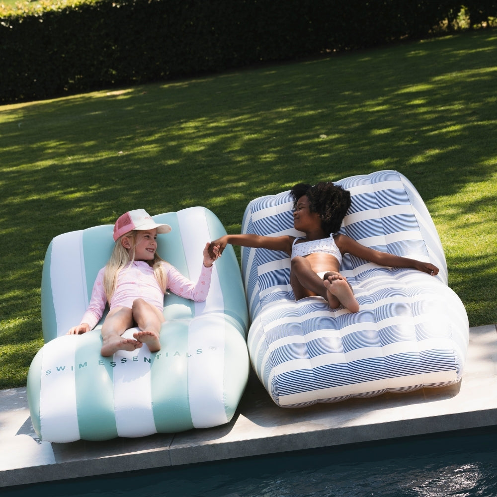 Premium Lounge Float - Blue/White - Monaco