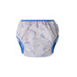 Swim diaper with boat pattern on a white background