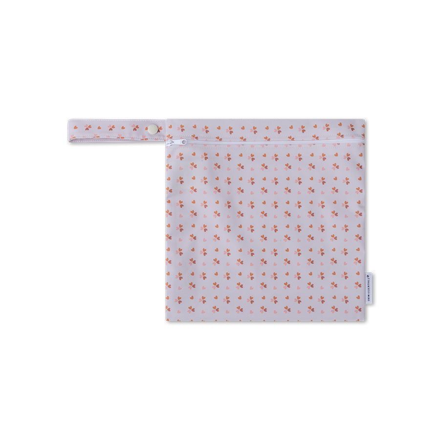 Small bag with floral pattern on a white background