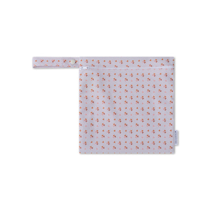 Small bag with floral pattern on a white background
