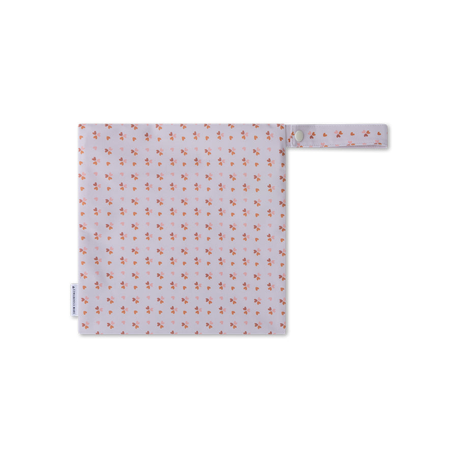 Small bag with floral pattern on a white background