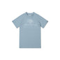 Light blue swimming t-shirt with white 'Swim Essentials' logo on a white background