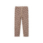 UV Legging with brown and orange wild flower pattern on a white background