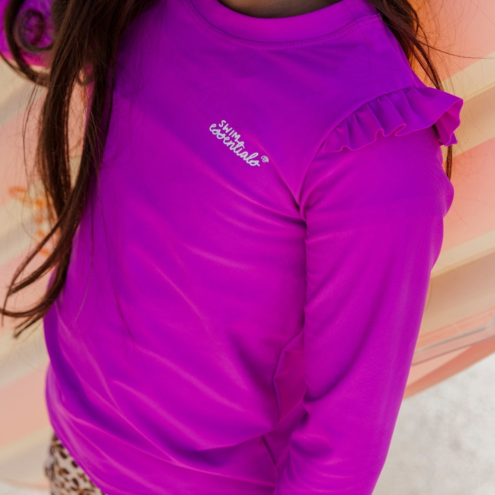 UV Swim Shirt Long Sleeves - Purple - Wild Fucsia