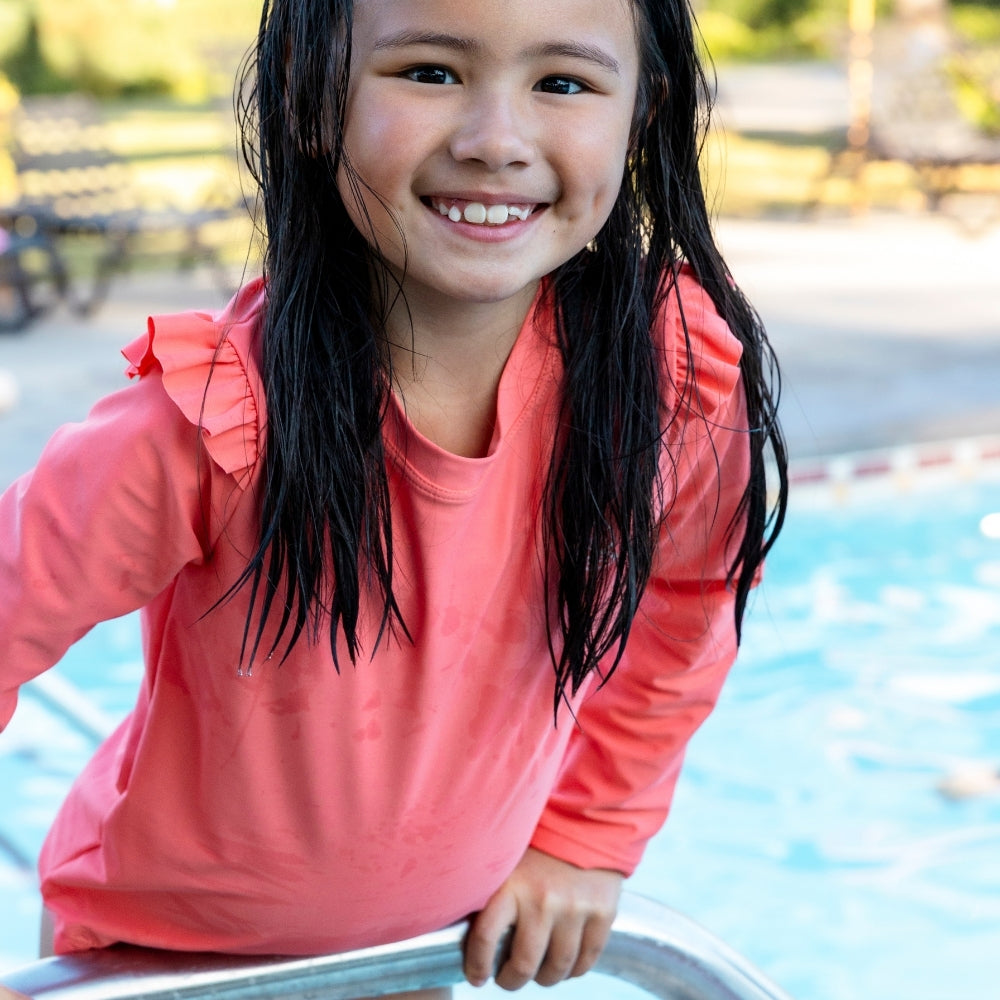 UV Swim Shirt Long Sleeves - Pink - Shell Tastic